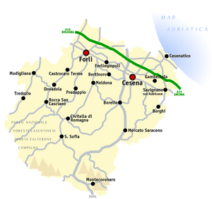 Forlicesena mappa