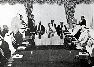 Gulf emirate leaders meet to discuss union plans 1968