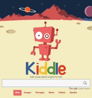 Kiddle homepage