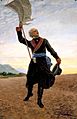 Miguel Hidalgo con estandarte