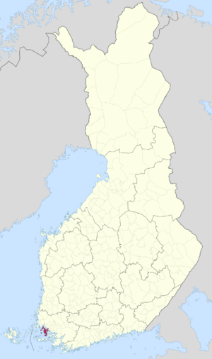 Location of Naantali in Finland