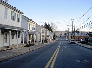 View of West Main Street looking towards Race Street