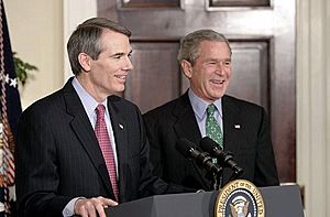 Rob portman with bush