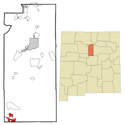 Location of Edgewood, New Mexico