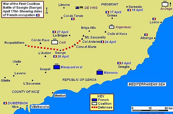 Saorgio 1794 Campaign Map