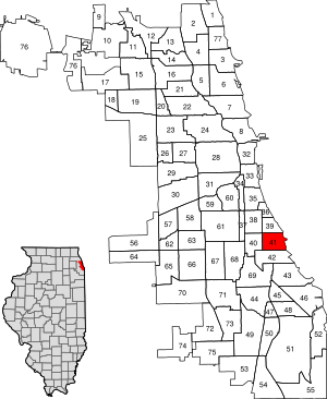 Location of Hyde Park in Chicago