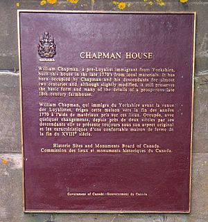 Chapman House NS Plaque