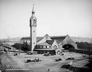 Detroit Publishing - Union Station, Worcester, Mass