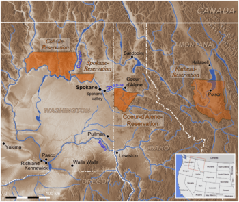 Lebensraum der Spokane Indianer