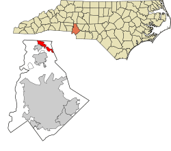 Location of Davidson, North Carolina