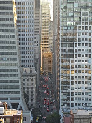 Looking south down Montgomery Street from Telegraph Hill