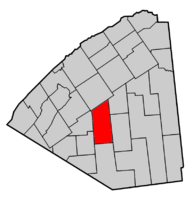 Map highlighting Russell's location within St. Lawrence County.