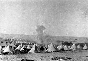 Shelling of Australian light horse at Romani 1916