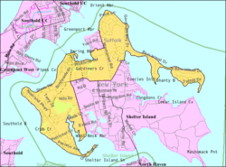 U.S. Census map of Shelter Island Heights