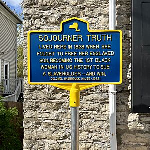 Sojourner Truth Historic Marker at Colonel Hasbrouck House