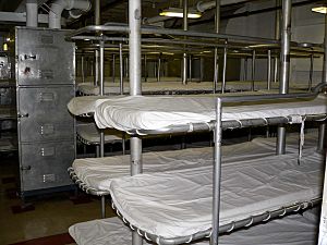 USS Hornet enlisted bunks