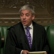 John Bercow Speaker's Chair