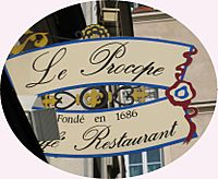 Le Procope sign