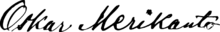 Merikanto's signature