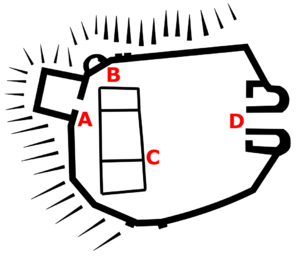 Plan of late Pennard Castle