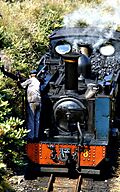 Class 98 Vale of Rheidol locomotive taking on water