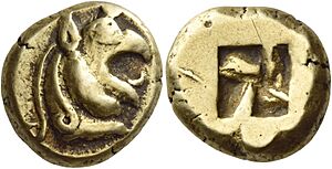 Stater coin of Phokaia with Griffin