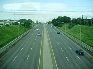 Steeles Ave W from Train