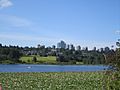 Burnaby highrises across Deer Lake