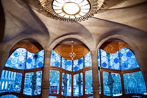 Casa Batlló (Antoni Gaudi) (interior), 43, Passeig de Gràcia, Eixample, Barcelona, Catalonia, Spain