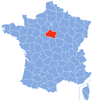 Location of Loiret in France