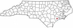 Location of Pumpkin Center, North Carolina