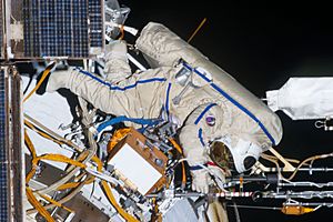 Pavel Vinogradov during Russian EVA-32