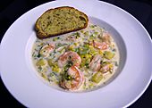 A shrimp chowder