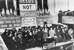 Suffragettes, England, 1908