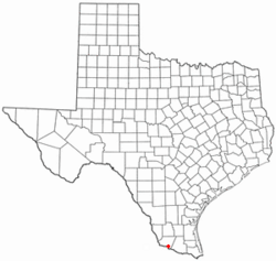 Location of El Refugio, Texas