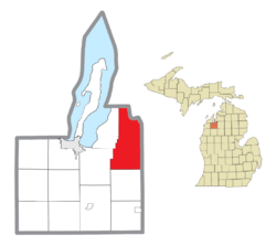 Location within Grand Traverse County