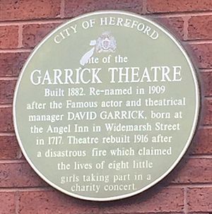 Garrick theatre fire plaque