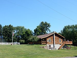 Grier Avenue, Barnesville showing atypically level terrain in the main bedroom community atop the summit above the larger  Tamaqua and Mahanoy City boroughs below the divide.