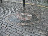 Heart of Midlothian and brass marker