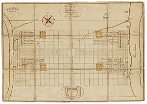 Map of the Original City of Philadelphia in 1682 by Thomas Holme