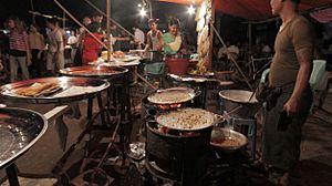 Myanmar traditional snack being made