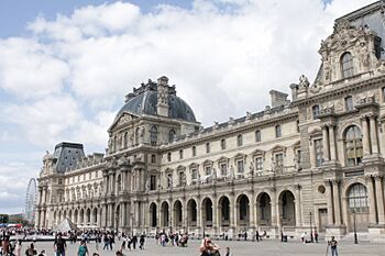 North wing of Louvre facing main courtyard