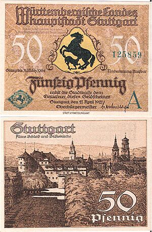 Notgeld Stuttgart 50Pf 1921