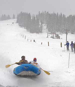 Snow rafting Monarch Mountain surroundings