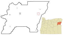 Location in Oregon