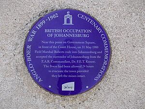 British Occupation of Johanneburg Plaque