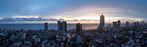 Colombo sunset aerial Pano (29446036634)