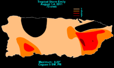 Emily 2011 rainfall