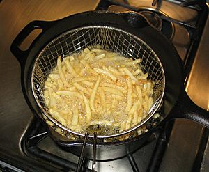 Fries cooking