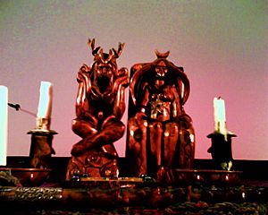 Horned God and Mother Goddess (Doreen Valiente's Altar)